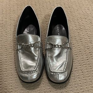 Topshop silver loafers